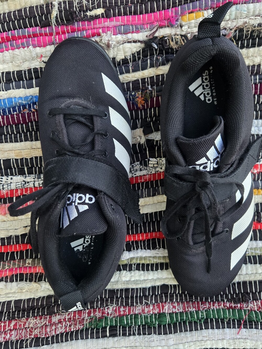 adidas Powerlift 4 Men’s Weightlifting Shoes Black White Squat Shoes Size 10